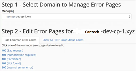 How To Create Custom Error Pages In Cpanel Cantech Networks